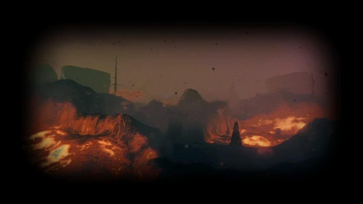 The Ashlands biome in Valheim