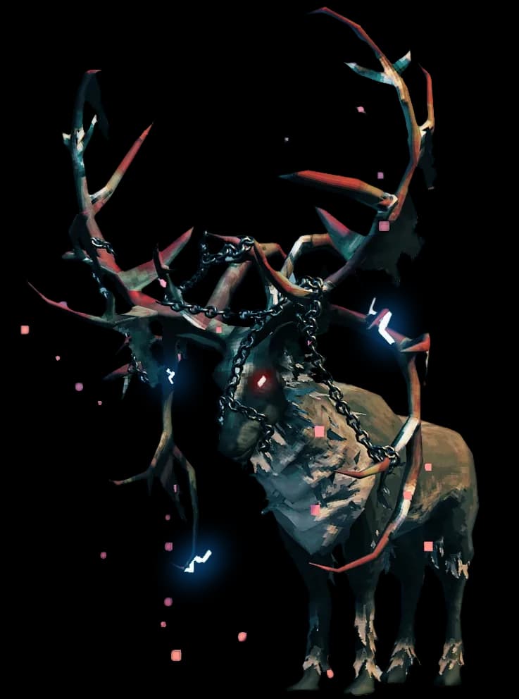 Eikthyr, the first boss in Valheim